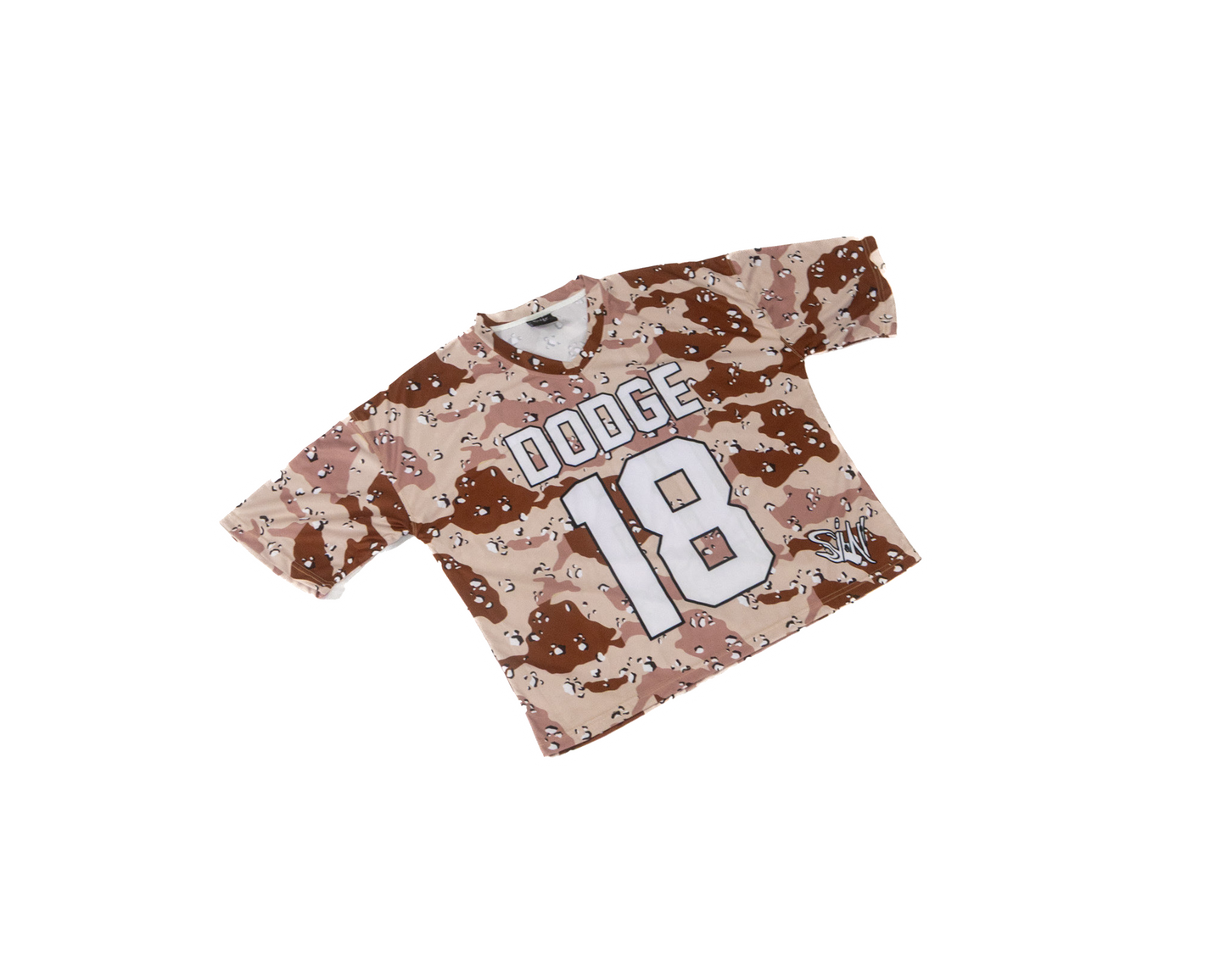 Boxy Crop Camo Dodge Graphic Jersey